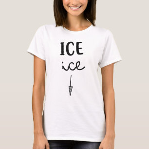 Womens Eis lustige Schwangerschaft Baby Ankündigu T-Shirt