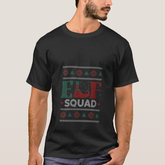 Womens Elf Squad Matching Family Christmas V Neck  T-Shirt (Vorderseite)