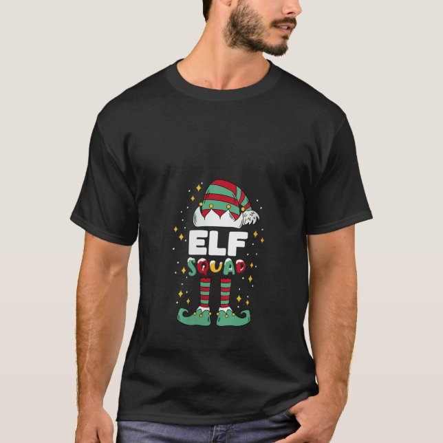 Womens Elf Squad Matching Family Christmas V Neck  T-Shirt (Vorderseite)