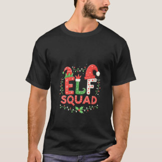 Womens Elf Squad Pajamas Xmas Funny Elf Family Chr T-Shirt