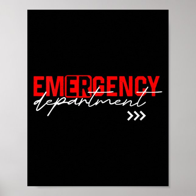 Womens Emergency Room Er Rn Nurse Nursing School H Poster (Vorne)