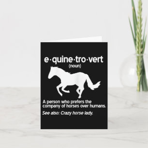 Womens Equinetrovert Definition Pferdeschmädchen Karte