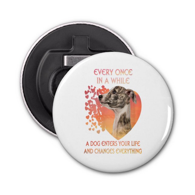 Womens Every Once In A While A Dog Enters Flaschenöffner (Vorderseite)