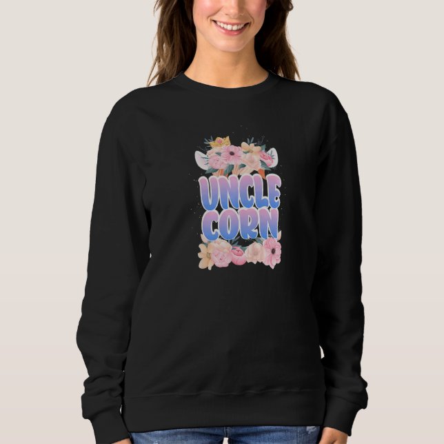 Womens Faboulous Unclecorn Onkel Birthday Unicorn Sweatshirt (Vorderseite)