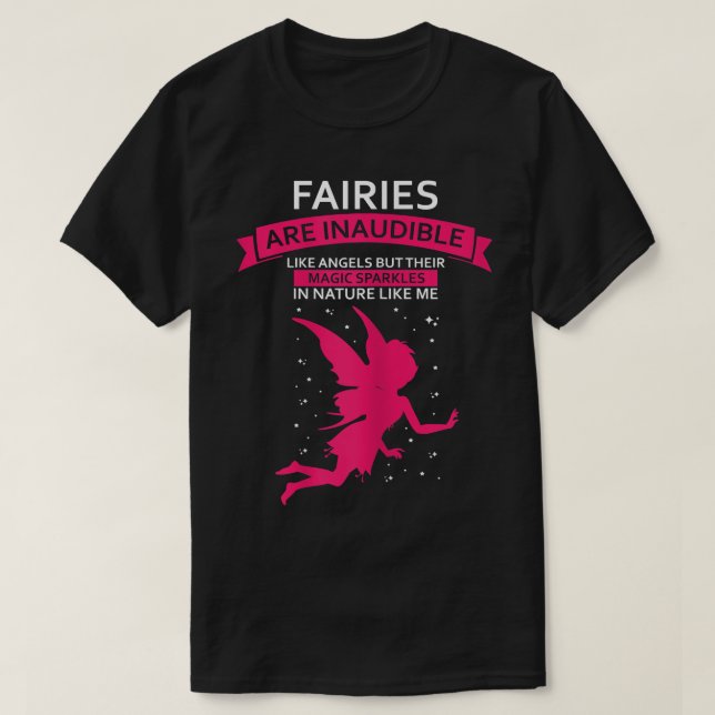Womens Fairies Angels Magic Sparkels Zitat, Fee T-Shirt (Design vorne)