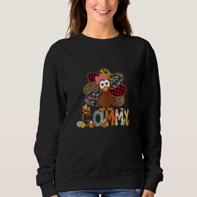 Womens Fall Turkey Gammy    Thanksgiving Doodle Gr Sweatshirt (Vorderseite)
