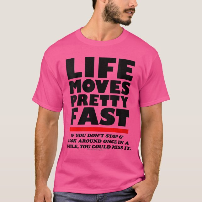 Womens Ferris Bueller Life Moves Pretty Fast Movie T-Shirt (Vorderseite)