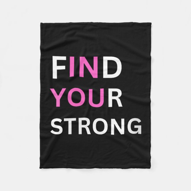 Womens Find Your Strong, In You! V-neck  Fleecedecke (Vorderseite)