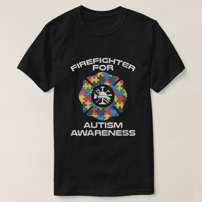 Womens Firefighter Autism Bekleidung Beste Feuerwe T-Shirt (Design vorne)