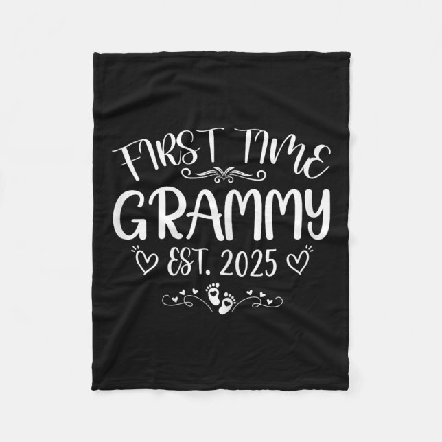 Womens First Time Grammy Est 2025 Soon To Be Mom M Fleecedecke (Vorderseite)