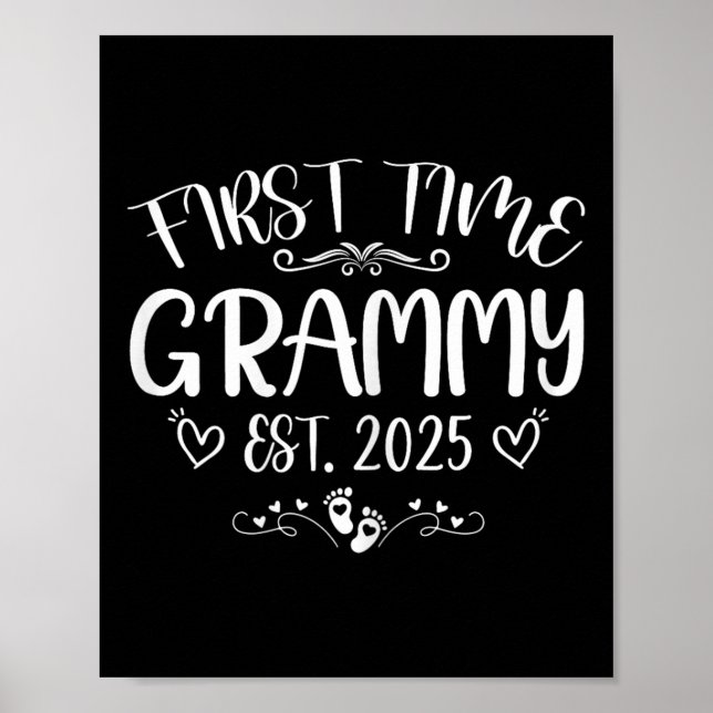 Womens First Time Grammy Est 2025 Soon To Be Mom M Poster (Vorne)