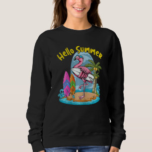 Womens Flamingo Sonnenbrille Sommerurlaub 1 Sweatshirt