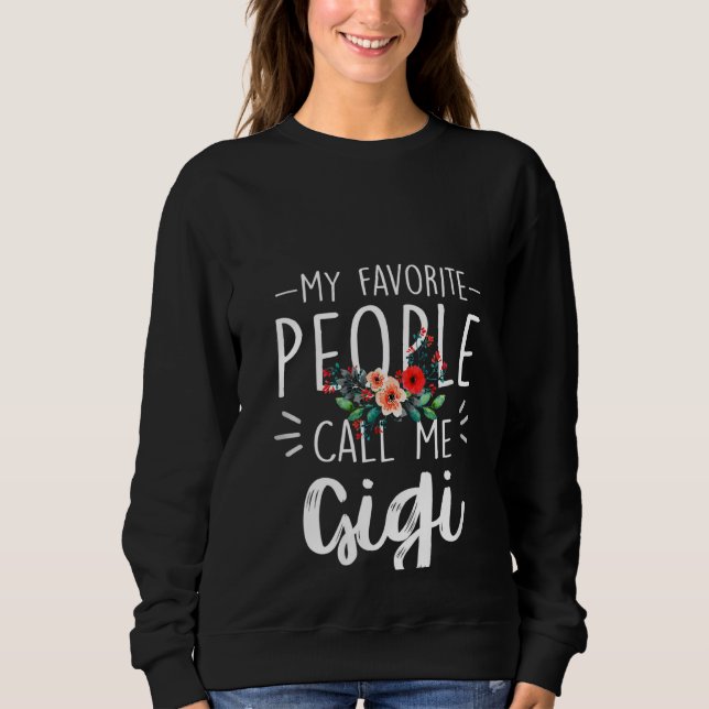 Womens Floral Gigi Shirt Meine Lieblings-Leute ruf (Vorderseite)