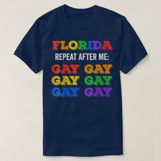 Womens Florida Gay Say Gay Trans Bleibe Proud LGBT T-Shirt (Design vorne)