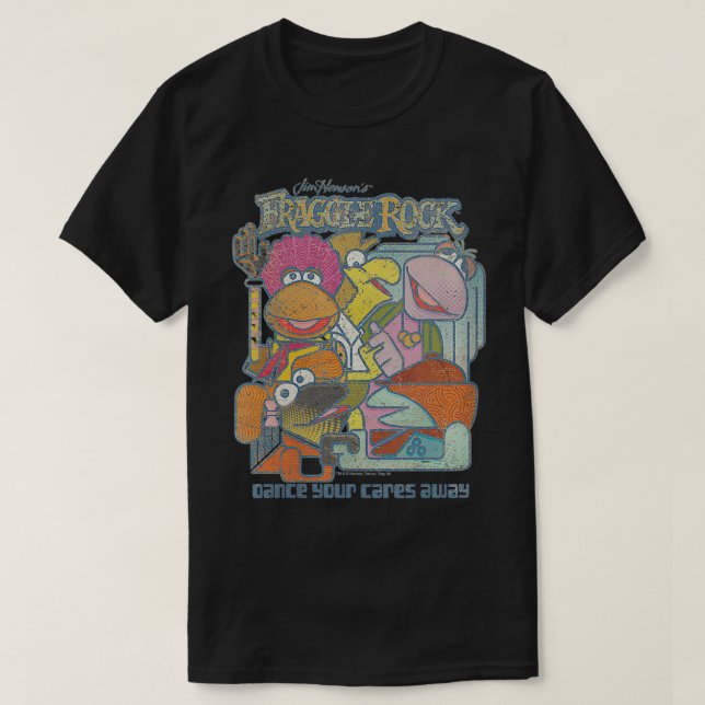 Womens Fraggle Rock Fraggle Abstrakt VNeck T-Shirt (Design vorne)