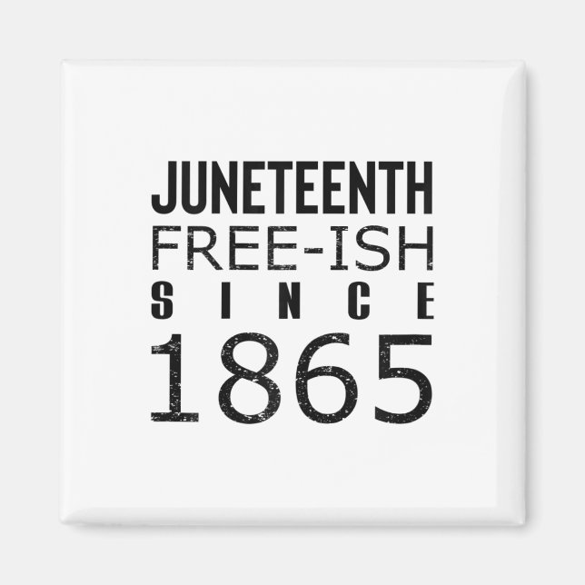 Womens Freeish Juneteeth Seit 1865 Schwarze Geschi Magnet (Vorne)