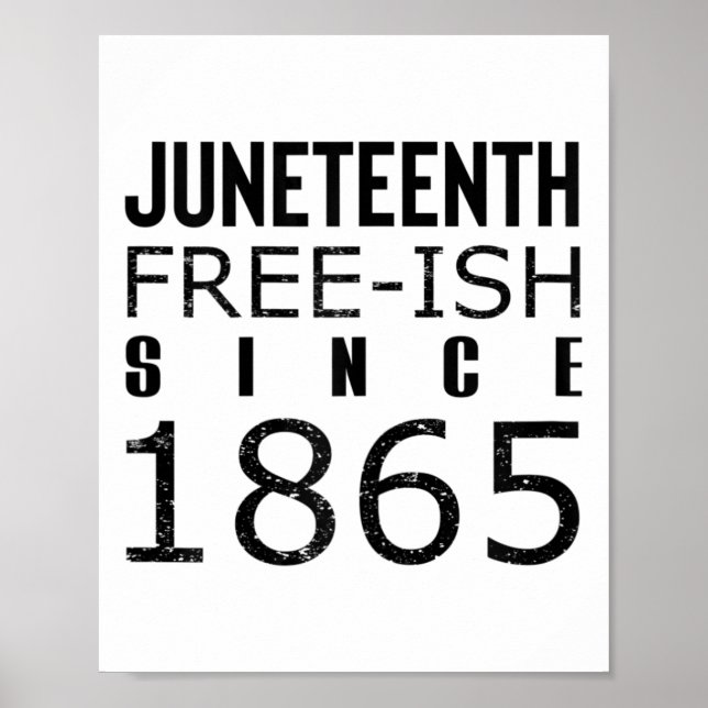Womens Freeish Juneteeth Seit 1865 Schwarze Geschi Poster (Vorne)