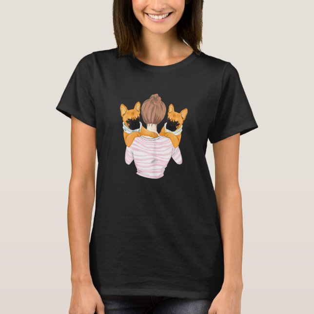 Womens French Bulldog Mama Frenchie T-Shirt (Vorderseite)