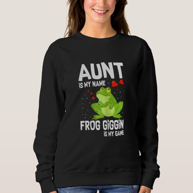 Womens Frog Catching For Bullfrog Hunter and Frog  Sweatshirt (Vorderseite)
