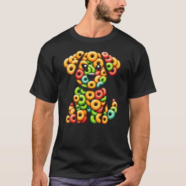 Womens Fruit Loops Cat A Rainbow T-Shirt (Vorderseite)