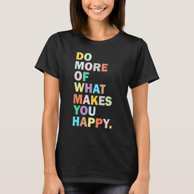 Women's Fun Happy Letter Printed T-Shirt (Vorderseite)