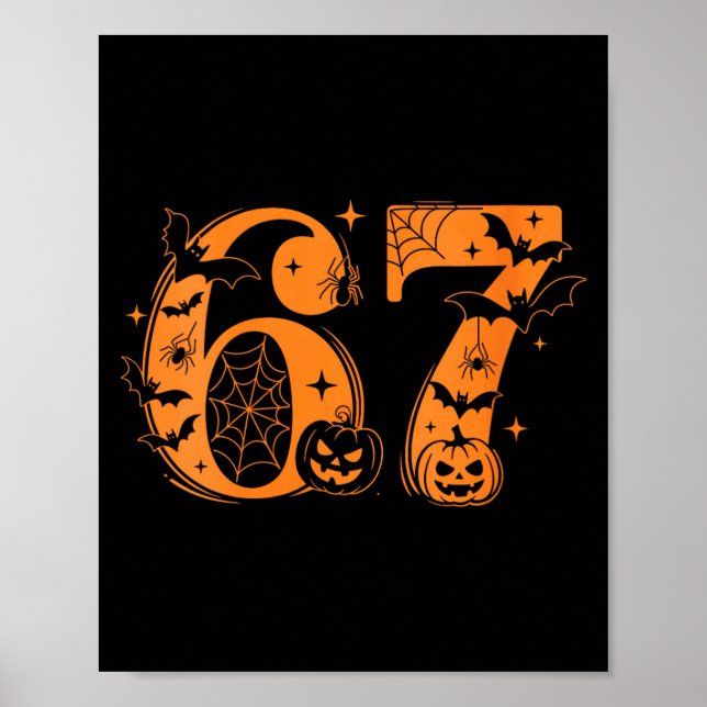 Womens Fun Six Seven 6 7 Meme Design Couples Hallo Poster (Vorne)