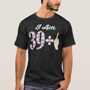 Womens Funny 40. Geburtstag Niedlich Finger I Am 3 T-Shirt