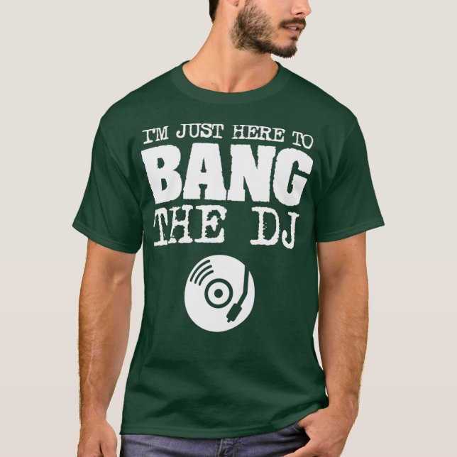 Womens Funny Bang Die DJ Disk Jockey Ehefrau Music T-Shirt (Vorderseite)