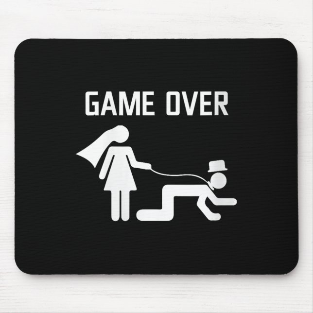 Womens Funny Bride Groom Wedding Bachelor Bachelor Mousepad (Vorne)