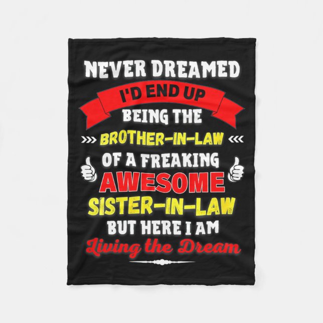 Womens Funny Brother In Law Gift From Awesome Sist Fleecedecke (Vorderseite)