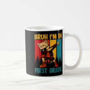 Womens Funny Dabbing Katze Bruh ich bin in der ers Kaffeetasse