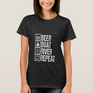 Womens Funny Drinker River Sailing Drinking Beer B T-Shirt
