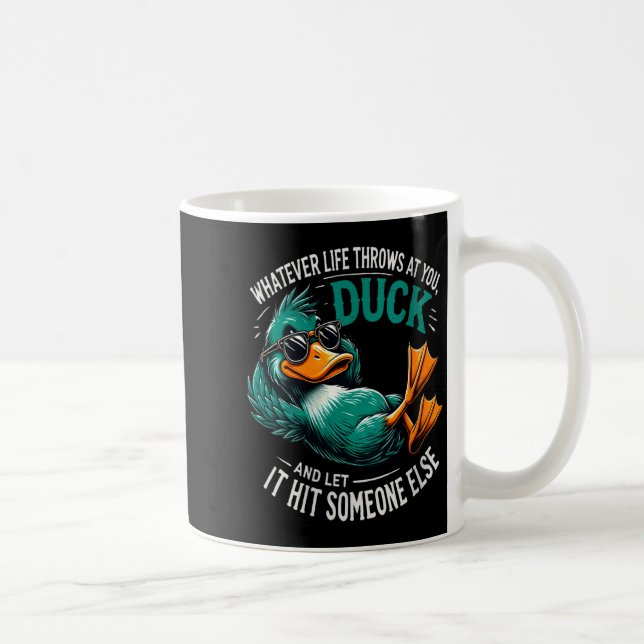 Womens Funny Duck Graphic Tees Men Women Teens Fun Kaffeetasse (Rechts)