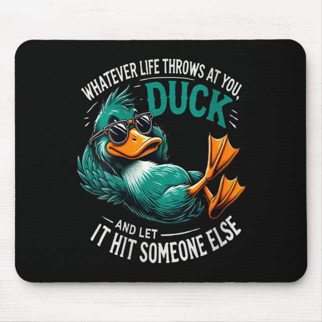 Womens Funny Duck Graphic Tees Men Women Teens Fun Mousepad (Vorne)