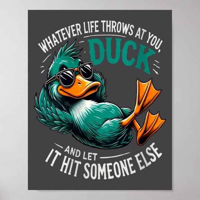 Womens Funny Duck Graphic Tees Men Women Teens Fun Poster (Vorne)
