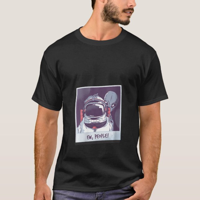 Womens Funny Ew People Astronaut Dab Space Galaxy T-Shirt (Vorderseite)