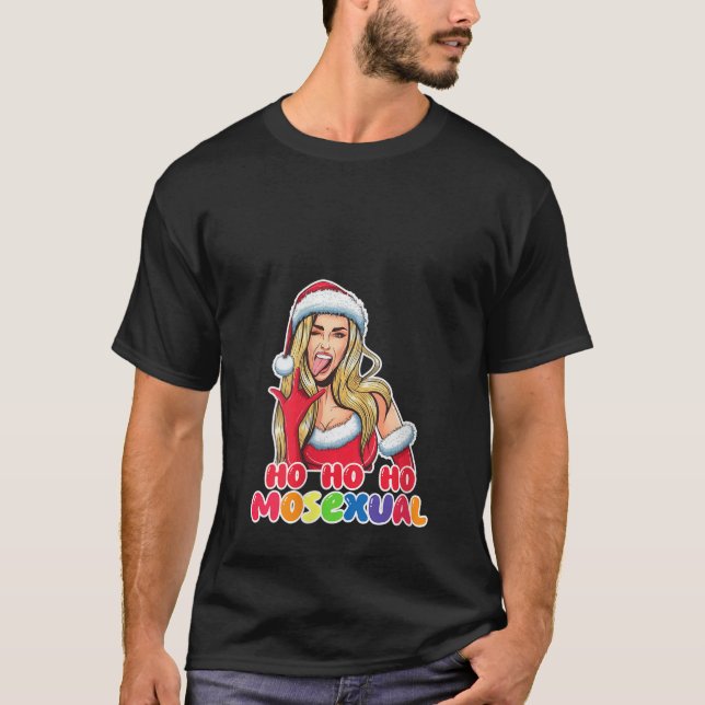 Womens Funny Gay Pride Weihnachten LGBTQ Urlaub Ug T-Shirt (Vorderseite)