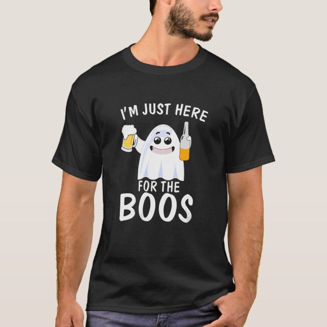 Womens Funny Halloween Tee I'm Just Here For The B (Vorderseite)