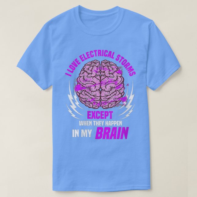 Womens Funny Liebe Electrical Storms Epilepsy Awar T-Shirt (Design vorne)