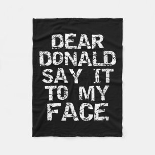 Womens Funny Liebes Donald sagen es zu meinem Gesi Fleecedecke