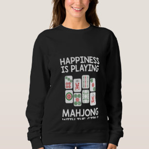 Womens Funny Mahjong Cooles Glück spielt Mah Sweatshirt