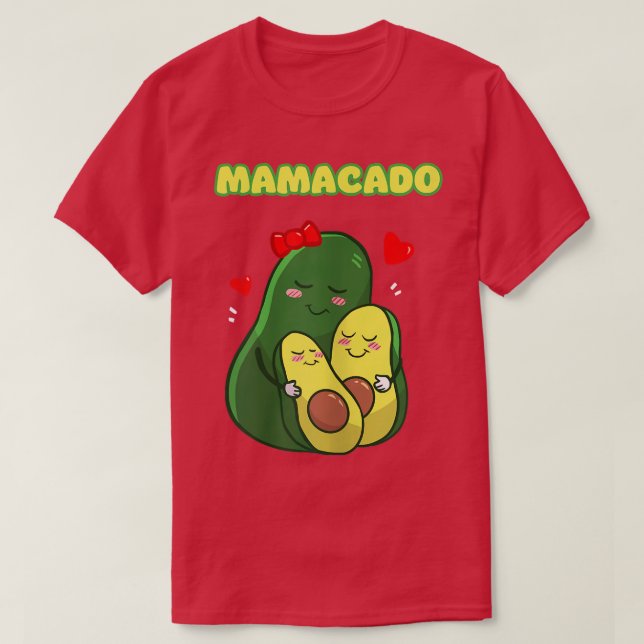 Womens Funny Mamacado Avocado Niedliche Mama T-Shirt (Design vorne)