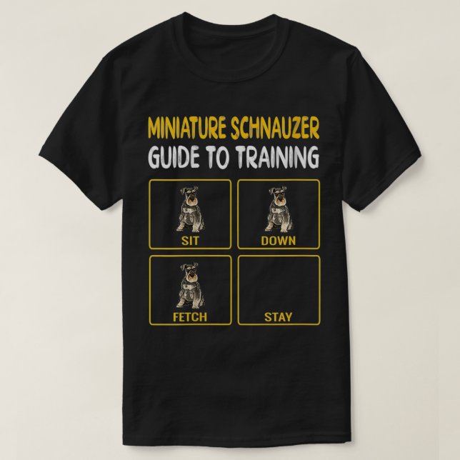 Womens Funny Miniature Schnauzer Guide zum Trainin T-Shirt (Design vorne)