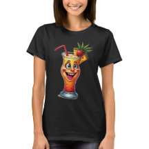 Women's Funny Novelty Tropical Drink Graphic