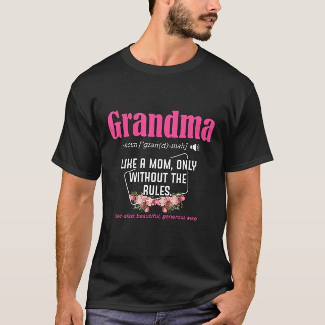 Womens Funny Oma Definition Großmutter Großmutter  T-Shirt (Vorderseite)