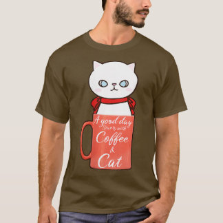 Womens Funny Orange Cat Tasse Cat Lover Birth T-Shirt