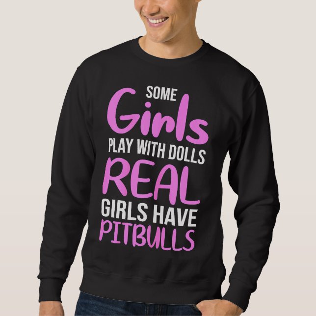 Womens Funny Pitbull Mama Sweatshirt (Vorderseite)