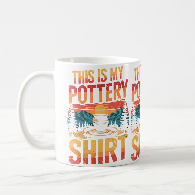 Womens Funny Pottery Kaffeetasse (Links)