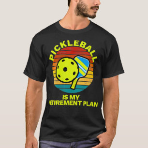 Womens Funny Retirement Pickleball Apparel Pickle  T-Shirt