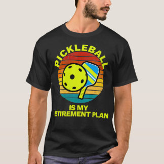 Womens Funny Retirement Pickleball Apparel Pickle  T-Shirt